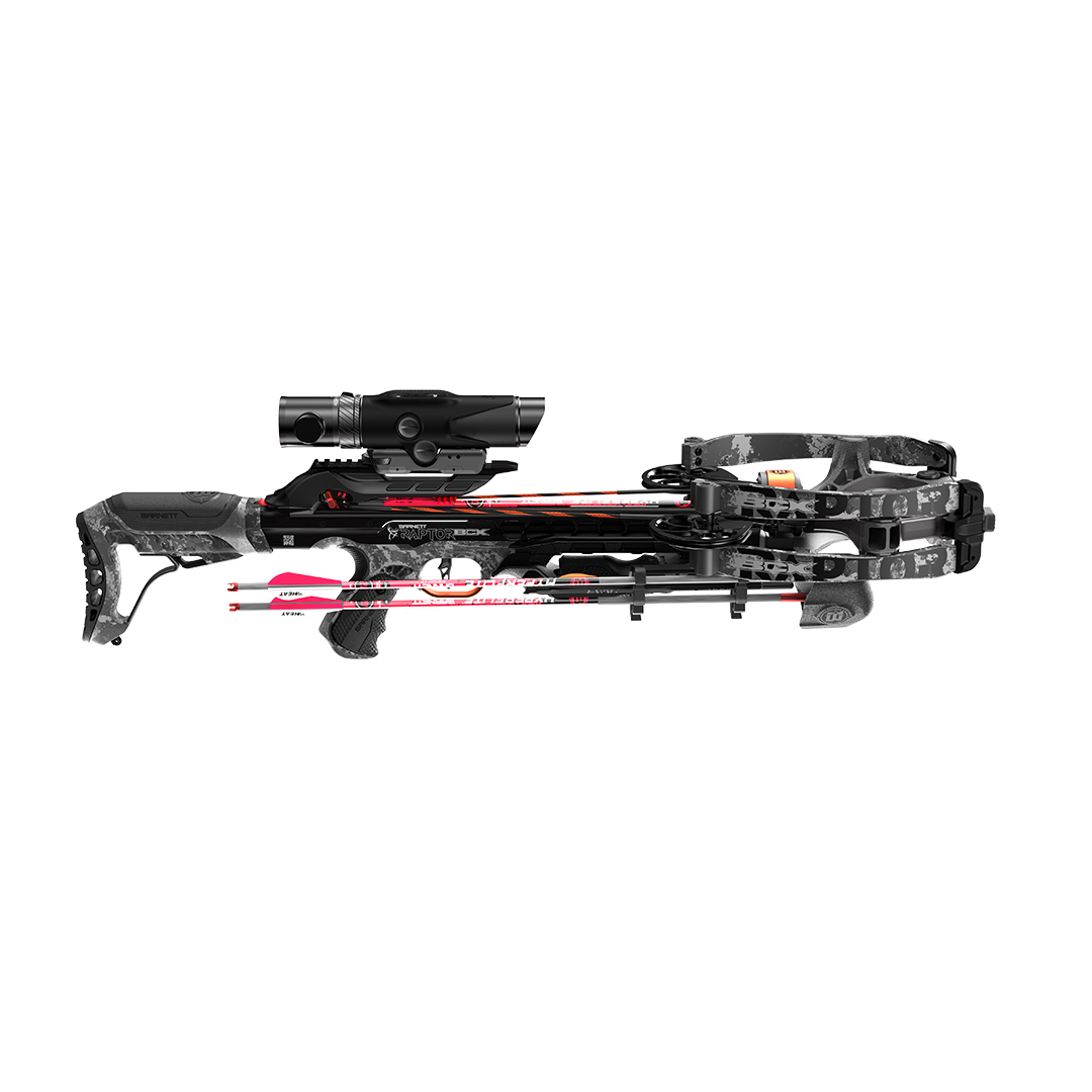 Barnett Crossbow Compound Hyper Raptor BCX with BUK Ops Rangefinding Scope