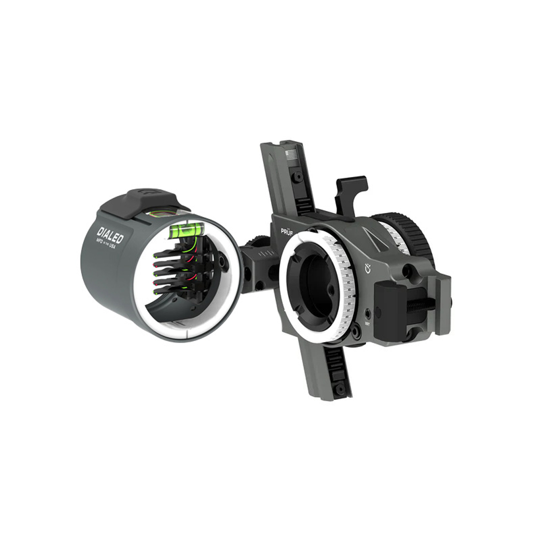 Dialed Archery Hunting Sight Prüf Picatinny 5H Five Pin Horizontal