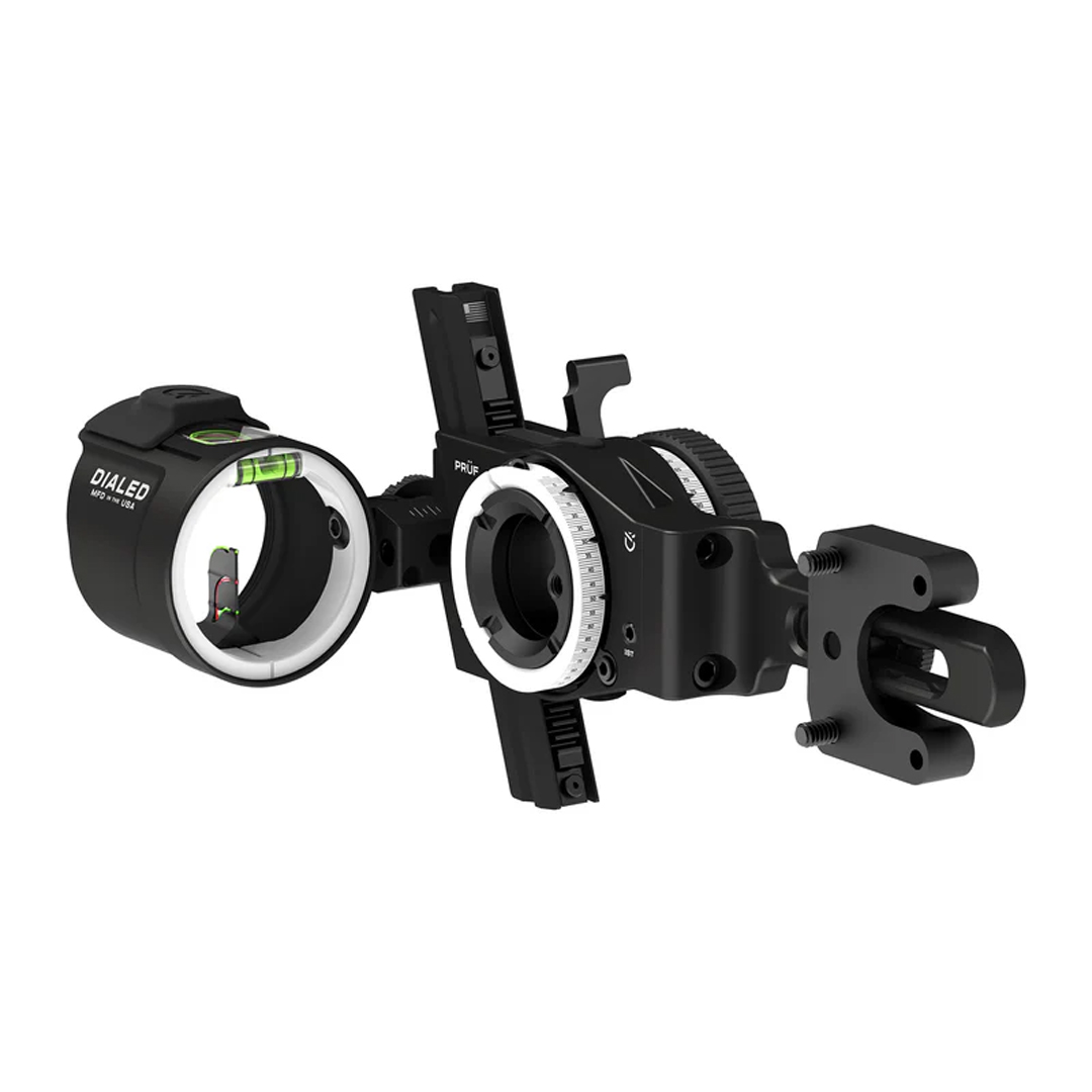 Dialed Archery Hunting Sight Prüf Riser Mount Dovetail 3V Three Pin Vertical