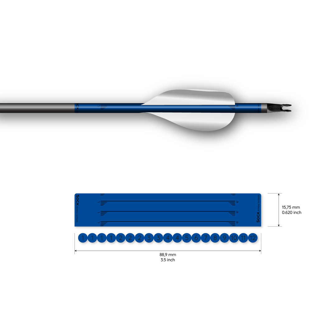 Socx Wrap for Spin Vanes on Easton X10 Solid Color