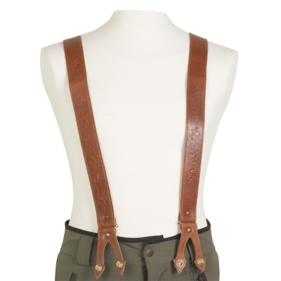 Strele Suspenders Light Brown with Archery Markings