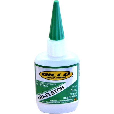 Gillo Debonder Un-Fletch Fletching for CA Glued Vanes and Feathers 1 oz